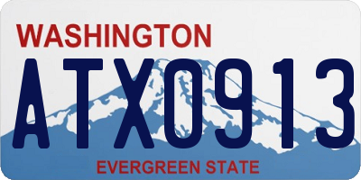 WA license plate ATX0913