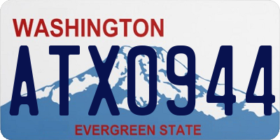 WA license plate ATX0944