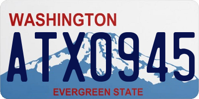 WA license plate ATX0945