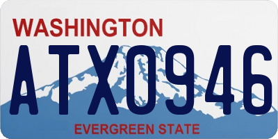 WA license plate ATX0946