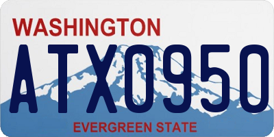 WA license plate ATX0950