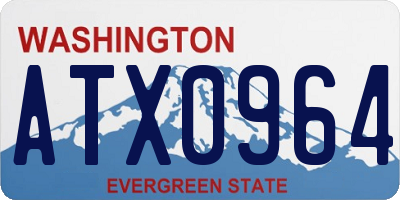 WA license plate ATX0964