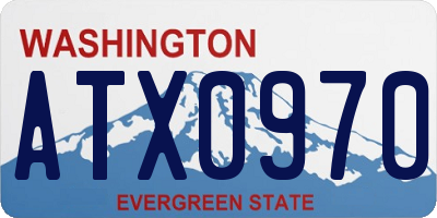 WA license plate ATX0970
