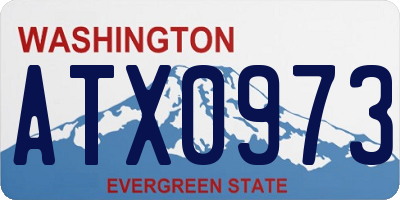 WA license plate ATX0973