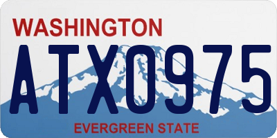 WA license plate ATX0975