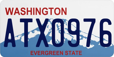 WA license plate ATX0976