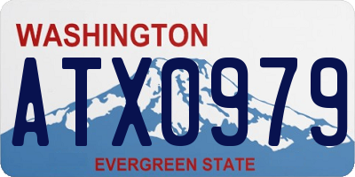 WA license plate ATX0979