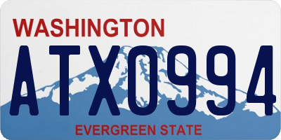 WA license plate ATX0994