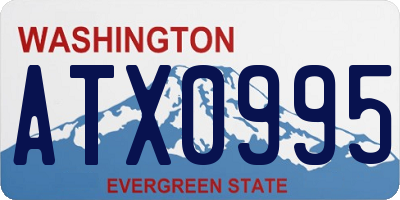 WA license plate ATX0995