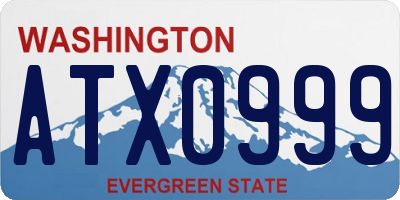 WA license plate ATX0999