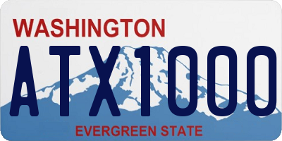 WA license plate ATX1000