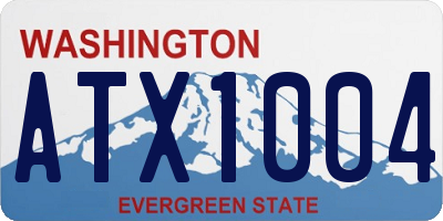 WA license plate ATX1004