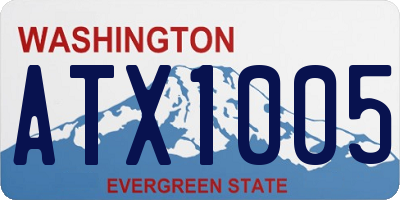 WA license plate ATX1005