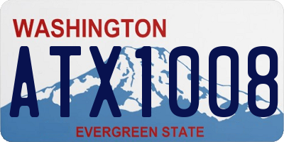WA license plate ATX1008