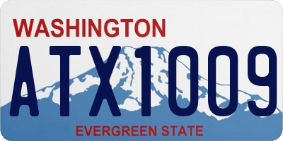 WA license plate ATX1009