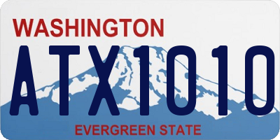 WA license plate ATX1010