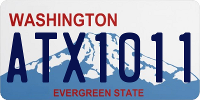 WA license plate ATX1011