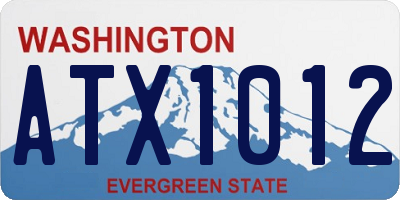 WA license plate ATX1012