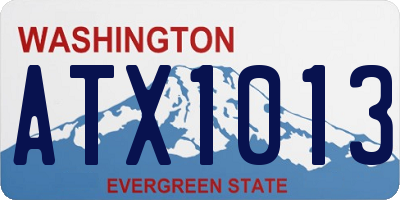 WA license plate ATX1013