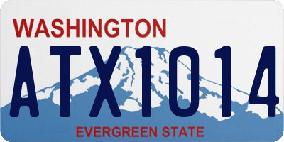 WA license plate ATX1014