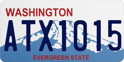 WA license plate ATX1015