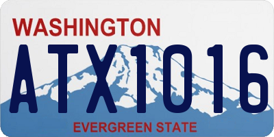 WA license plate ATX1016