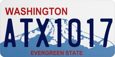 WA license plate ATX1017