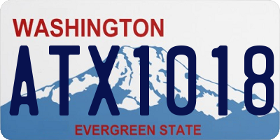 WA license plate ATX1018