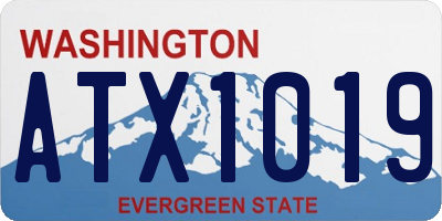 WA license plate ATX1019