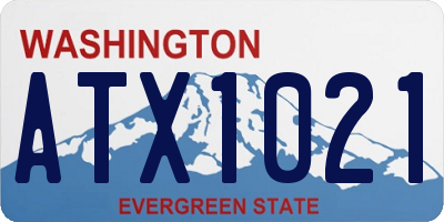WA license plate ATX1021