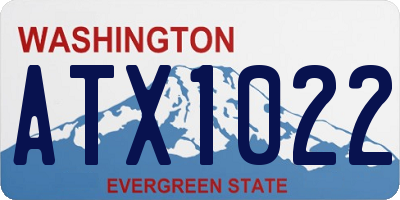 WA license plate ATX1022