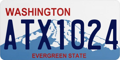 WA license plate ATX1024