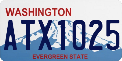 WA license plate ATX1025
