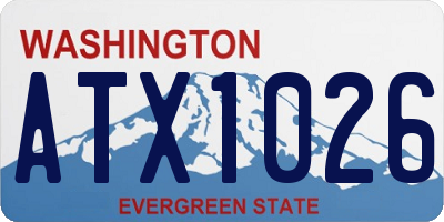 WA license plate ATX1026