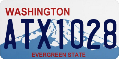 WA license plate ATX1028