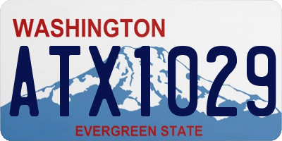 WA license plate ATX1029