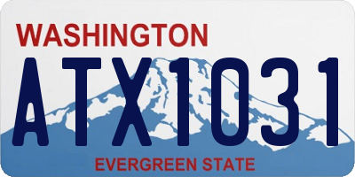WA license plate ATX1031