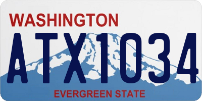 WA license plate ATX1034
