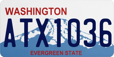 WA license plate ATX1036
