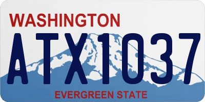WA license plate ATX1037