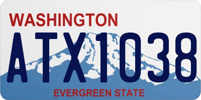 WA license plate ATX1038