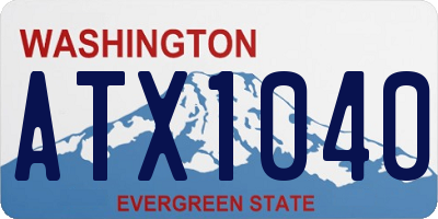 WA license plate ATX1040