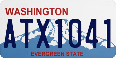 WA license plate ATX1041