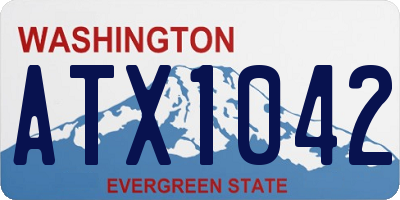 WA license plate ATX1042