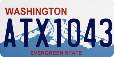 WA license plate ATX1043