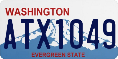 WA license plate ATX1049