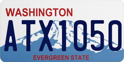 WA license plate ATX1050