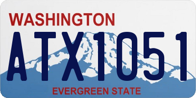 WA license plate ATX1051