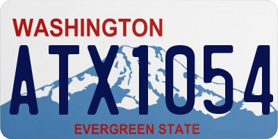 WA license plate ATX1054