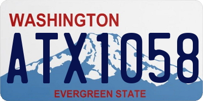 WA license plate ATX1058
